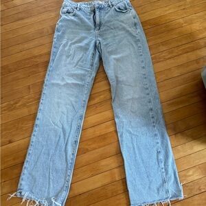 Garage Blue Straight Leg Jeans Classic Style